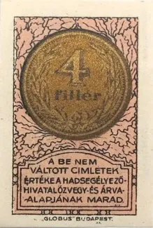 Hungarian notgeld 4 Fillér, 1916 image