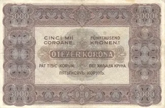 Hungary 5.000 Korona, 1920 reverse