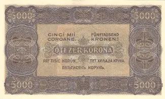 Hungary 5.000 Korona, 1923 reverse