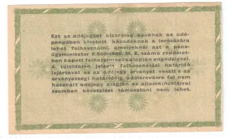Hungary 50.000 Adopengo, 1946 reverse