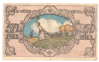 Hungarian notgeld 50 Fillér, 1918 reverse