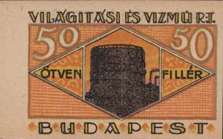 Hungarian notgeld 50 Fillér, 1920 reverse