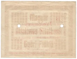 Hungarian notgeld 50 Korona, 1919 reverse