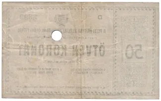 Hungarian notgeld 50 Korona, 1919 reverse