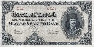 Hungary 50 Pengő, 1926 image