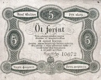 Hungary 5 Forint, 1860-1861 obverse