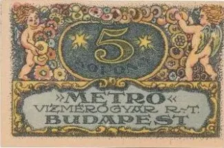 Hungarian notgeld 5 Korona, 1920 reverse