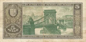 Hungary 5 Pengő, 1926 reverse