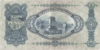 Hungary 5 Pengő, 1928 reverse