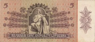 Hungary 5 Pengő, 1939 reverse
