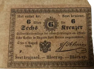 Hungary 6 Kreuzers, 1849 image