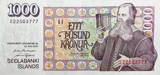 Iceland 1.000 Krónur, 2001 image