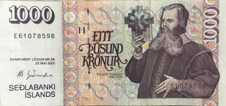 Iceland 1.000 Krónur, 2001 image