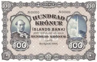 Iceland 100 Krónur, 1904 image