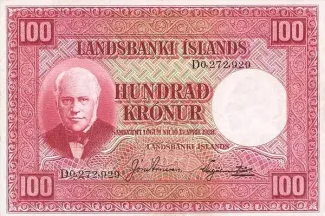 Iceland 100 Krónur, 1928 image