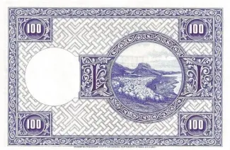 Iceland 100 Krónur, 1928 reverse