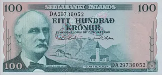 Iceland 100 Krónur, 1961 image