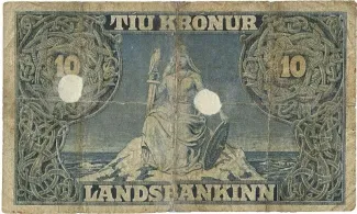 Iceland 10 Krónur, 1900 reverse