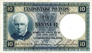 Iceland 10 Krónur, 1928 image