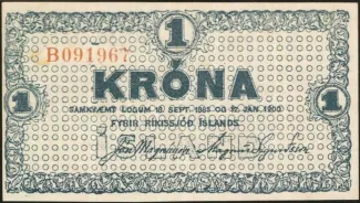 Iceland 1 Króna, 1925 image