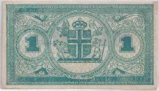 Iceland 1 Króna, 1941 reverse