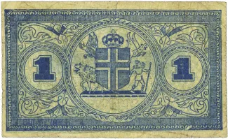 Iceland 1 Króna, 1941 reverse