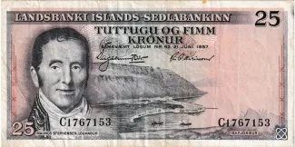 Iceland 25 Krónur, 1957 image