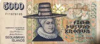 Iceland 5.000 Krónur, 2001 image