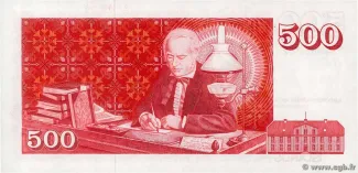 Iceland 500 Krónur, 1961 reverse