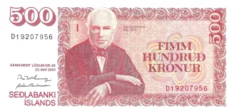 Iceland 500 Krónur, 2001 image