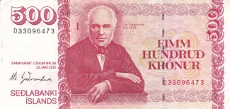 Iceland 500 Krónur, 2001 image
