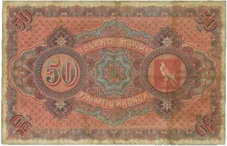 Iceland 50 Krónur, 1904 reverse