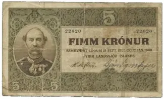 Iceland 5 Krónur, 1900 image