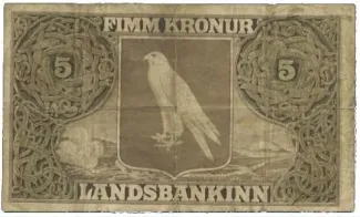 Iceland 5 Krónur, 1900 reverse