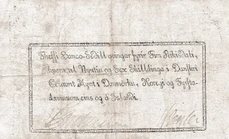 Iceland 5 Rigsdaler, 1800 reverse