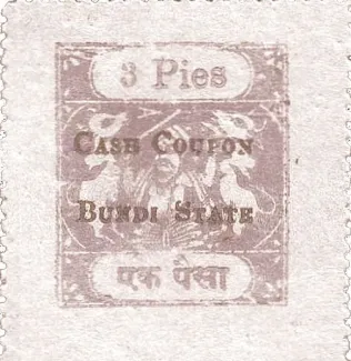 Indian princely states 3 Pies, 1940-1945 obverse
