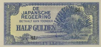 Netherlands East Indies 0.5 Gulden, 1942 image