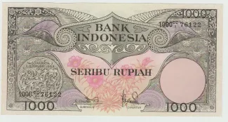 Indonesia 1.000 Rupiah, 1959 image
