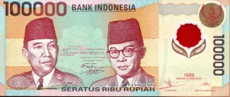 Indonesia 100 000, 1999 image