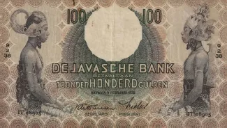 Netherlands East Indies 100 Gulden, 1939 image