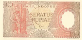 Indonesia 100 Rupiah, 1964 image