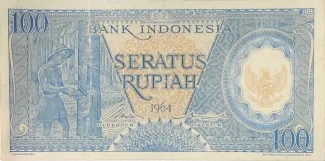 Indonesia 100 Rupiah, 1964 image