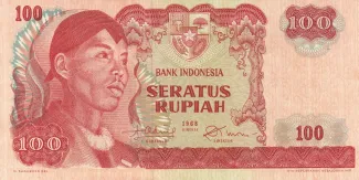 Indonesia 100 Rupiah, 1968 image