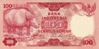 Indonesia 100 Rupiah, 1977 image