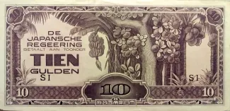 Netherlands East Indies 10 Gulden, 1942 image