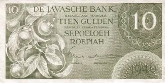 Netherlands East Indies 10 Gulden/Roepiah, 1946 image