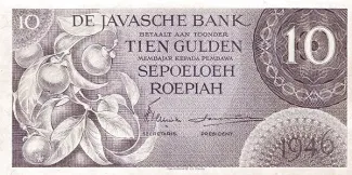 Indonesia 10 Gulden/Roepiah, 1946 image
