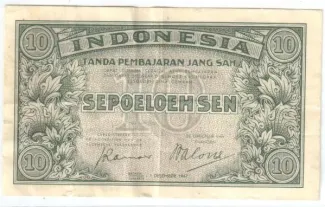 Netherlands East Indies 10 Sen, 1947 image