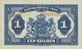 Netherlands East Indies 1 Gulden, 1919-1920 reverse