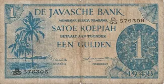 Netherlands East Indies 1 Gulden/Roepiah, 1948 image